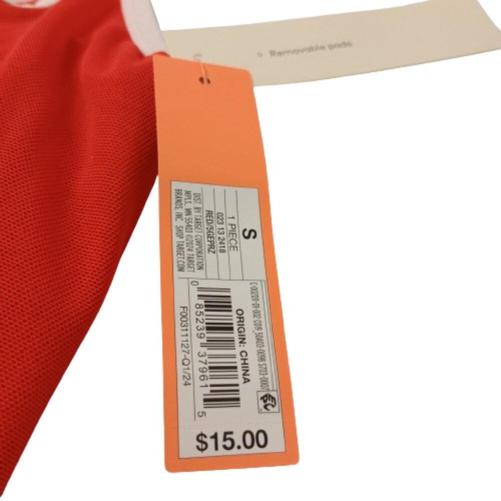 Women's Contrast Trim Layered Bralette Colsie Lively Red S NWT - Picture 3 of 7
